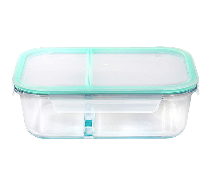 Royalford RF8816 1 Litre Air Tight Food Container - Clear & Turquoise - Zoom Image 1