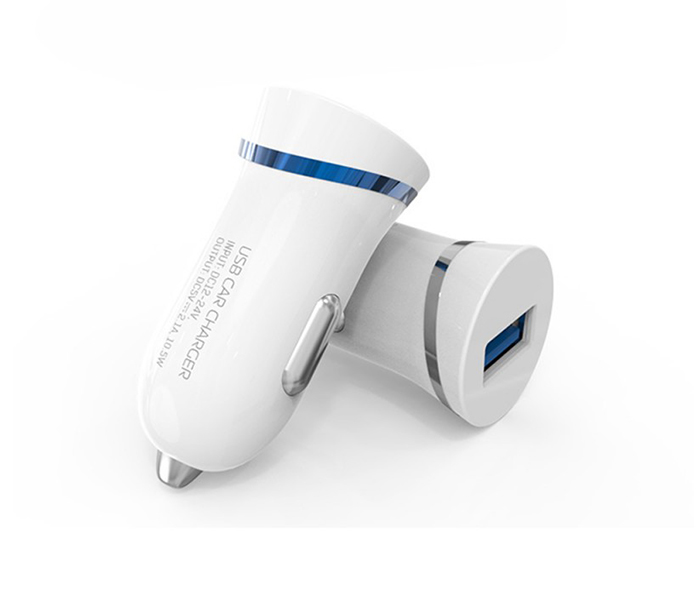 Trands TR-PC908 Single USB Port Car Charger - White - Zoom Image 1