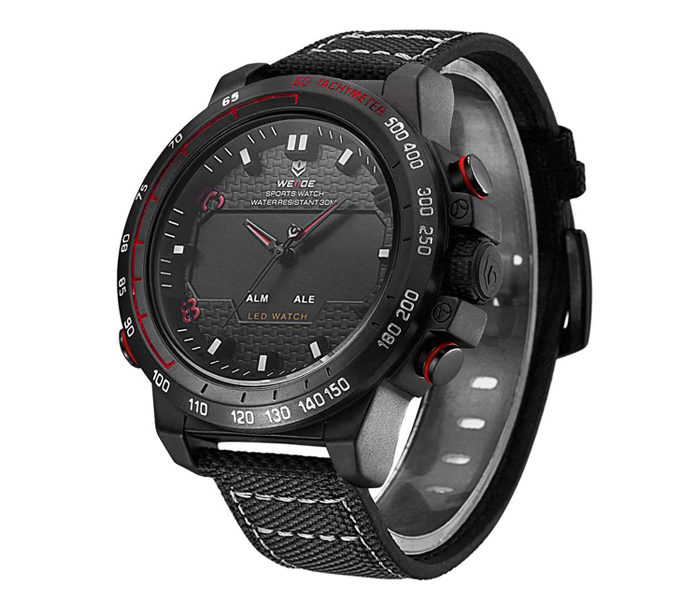 Weide WH-6102LB Analog and LED Digital Watch Black and Red - Zoom Image 3