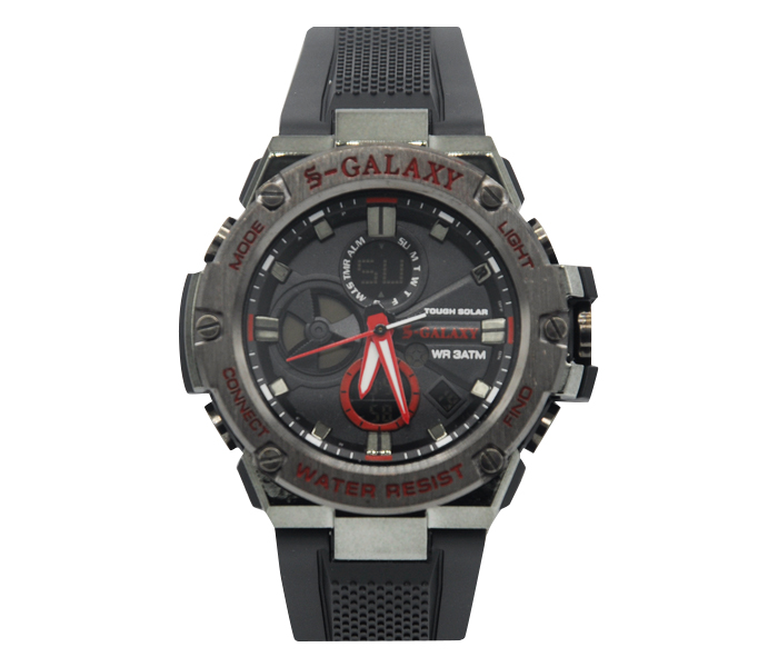 Galaxy GSW-747 Unisex Analog and Digital Sports Watch Black - Zoom Image 3