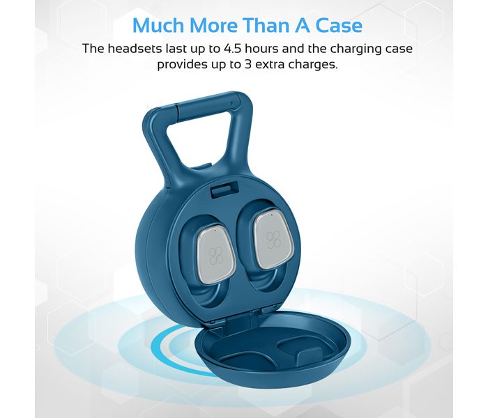 Promate Trueblue-2 High Definition True Wireless Stereo Earbuds with Portable Charging Case, Blue - Zoom Image 9