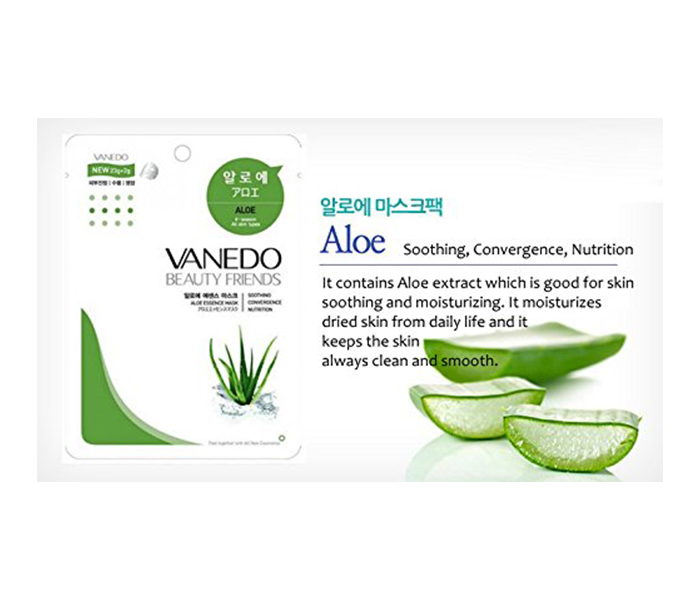 Vanedo Korean Aloe Soothing Convergence Moisturizing Mask - 25g - Zoom Image 1