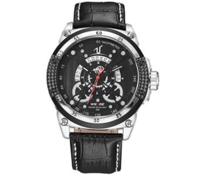 Weide UV 1605LB Mens Analog and Complete Calendar Watch Black - Zoom Image 4