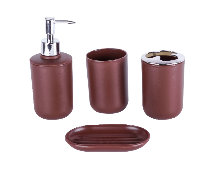 DND DD14177 4 Pieces Bathroom Set Brown - Zoom Image 3