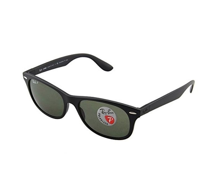 Ray-Ban 0RB4207 601S9A Wayfarer Matte Black Frame & Green Gradient Flash Mirrored Sunglasses for Unisex - Zoom Image 1