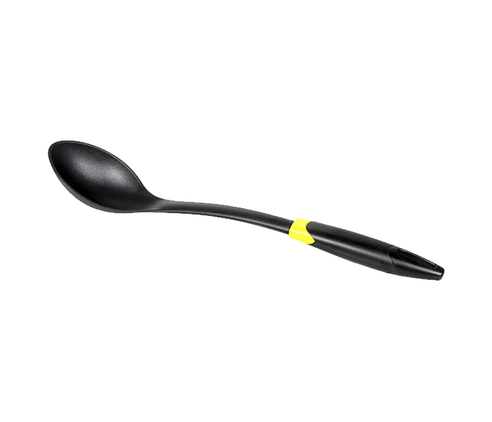 Royalford RF8905 Nylon Serving Spoon with ABS Handle - Black & Yellow - Zoom Image 1