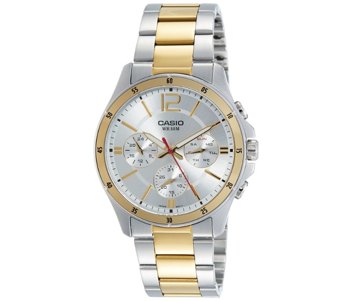 Casio MTP-1374SG-7ADF Mens Analog Watch Gold & Silver - Zoom Image 3