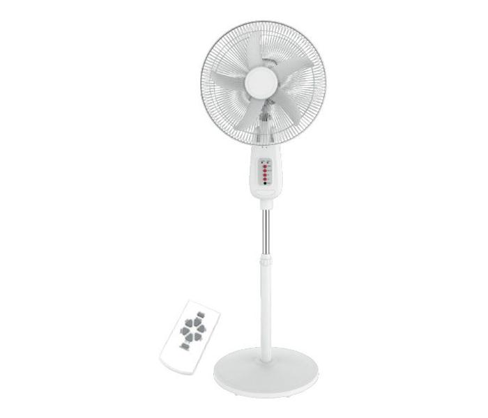 Geepas GF9480 16-inch AC & DC Rechargeable Stand Fan with 12 LED Bulbs - Zoom Image