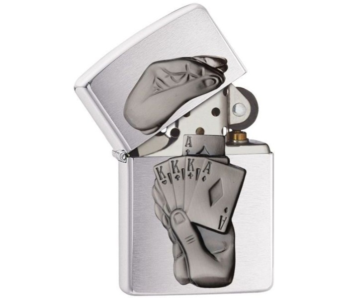 Zippo 29396 200 BS Full House Emblem Lighter Grey - Zoom Image 1