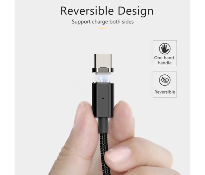 Zooni 3 In 1 Fast Charging 2A Max Metal Magnetic Charging Cable for Micro USB, Type C Android and Lightning iOS Devices ZFC31 Multicolor - Zoom Image 4