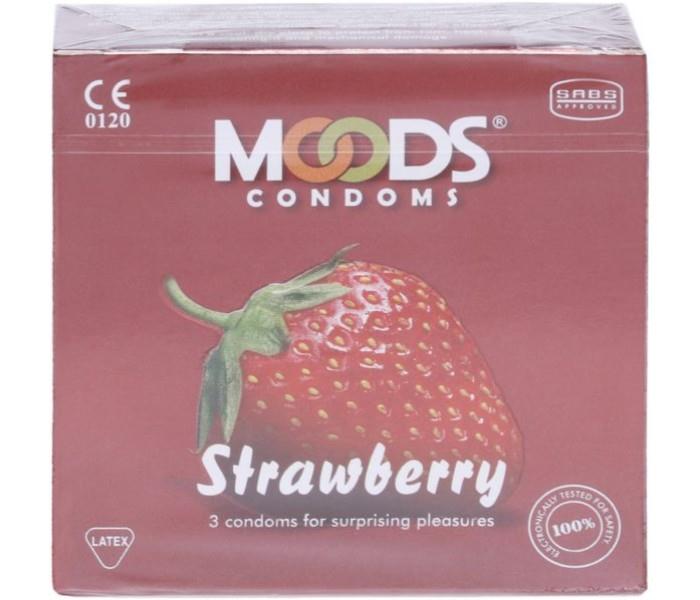 Moods Condoms 3 Pcs - Strawberry - Zoom Image