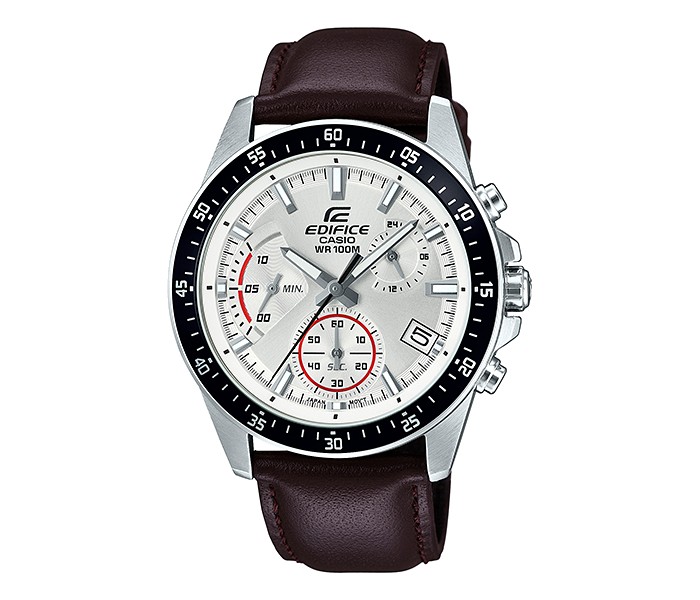 Casio Edifice EFV-540L-7AVDF Mens Analog Watch Silver and Brown - Zoom Image