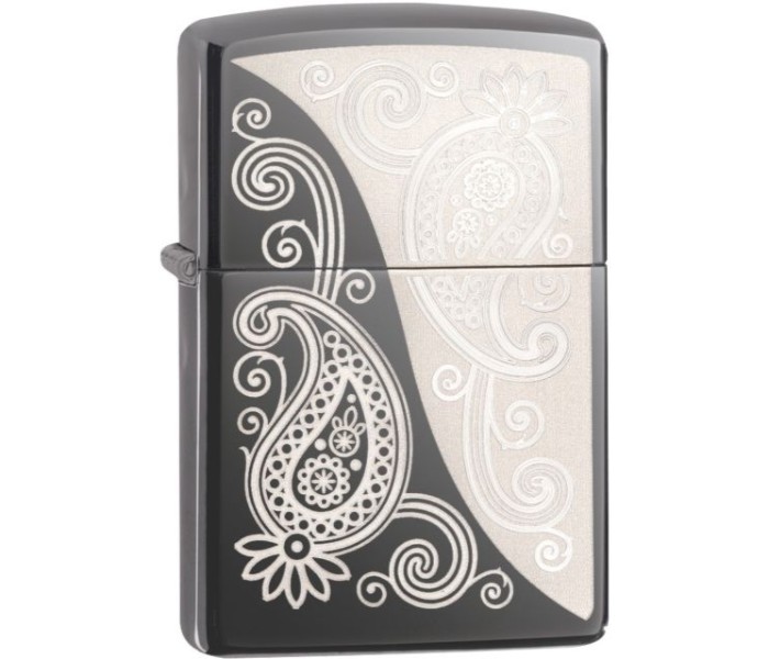 Zippo 29511 150 Paisley Design Chrome Lighter Black Ice - Zoom Image 2