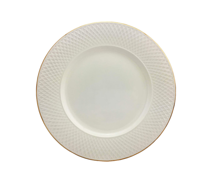 Qualitier QA-IP3322 30 CM E'Clat Gold Border Round Plate - White - Zoom Image