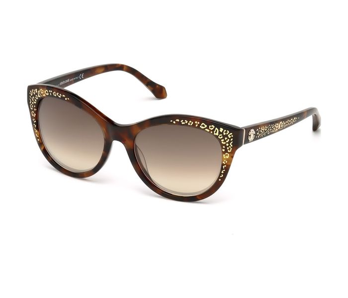 Roberto Cavalli 992S-52G Cat Eye Dark Havana Frame & Brown Gradient Mirrored Sunglasses for Women - Zoom Image 2