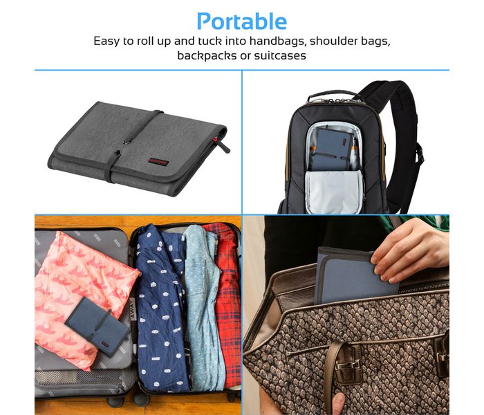 Promate TravelPack-L Multi Purpose Travel Electronic Accessory Organizer Pouch, Blue - Zoom Image 4