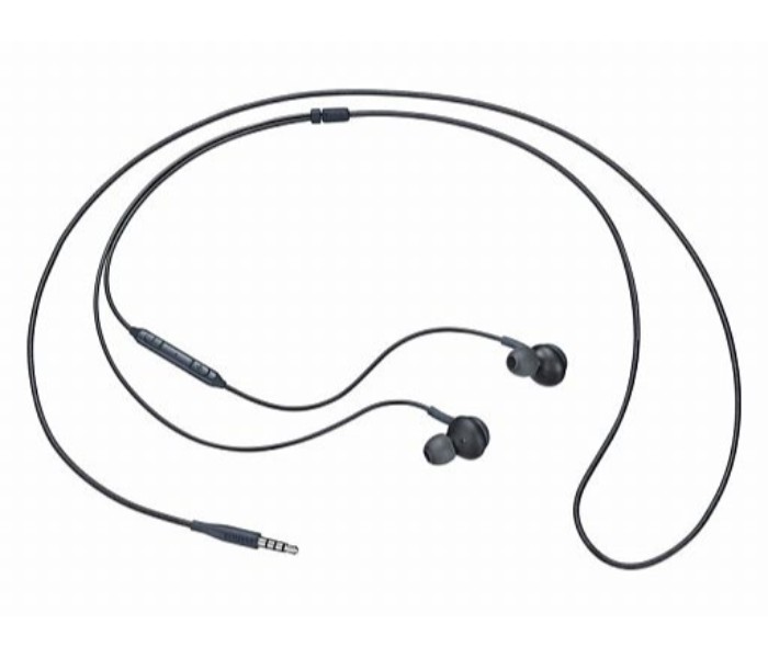 AMG Universal Fabric Cord In-Ear Wired Earphones with Mic Dark Grey - Zoom Image 2