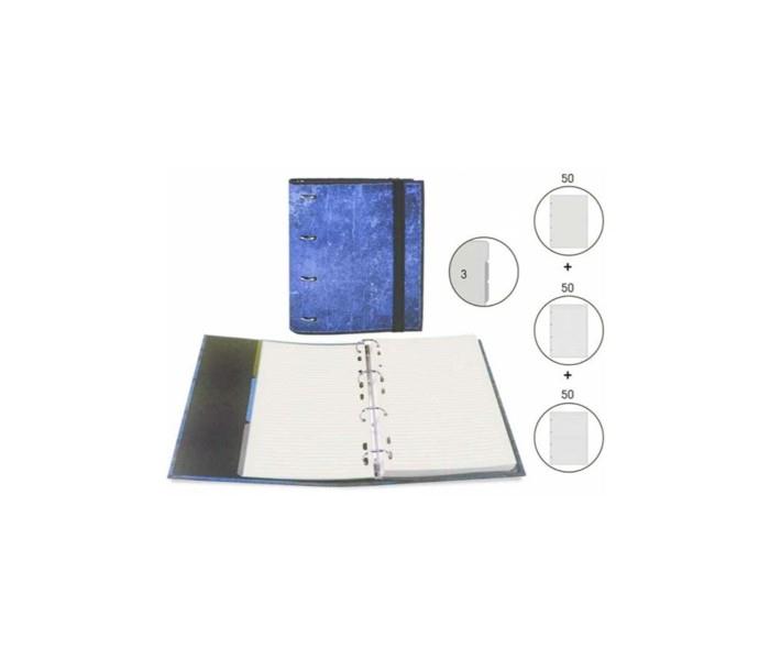 Senfort 91501 A5 Ring Book With Divider And Pocket Blue - Zoom Image