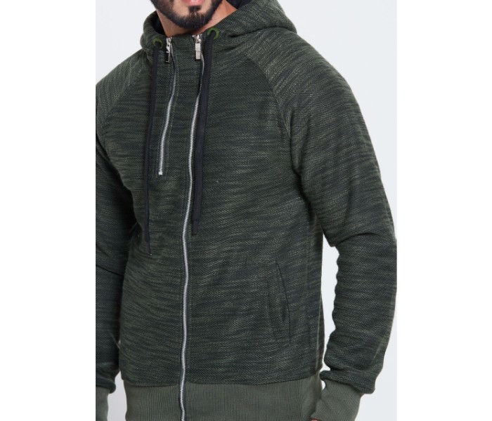 Age Stegol OU10077 Mens Multi Zipper Jacket with Hoodie Green - Zoom Image 5