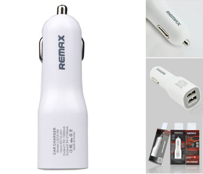 REMAX USB Dual Port Mini Car Charger Adapter for Smartphones   - Zoom Image 3