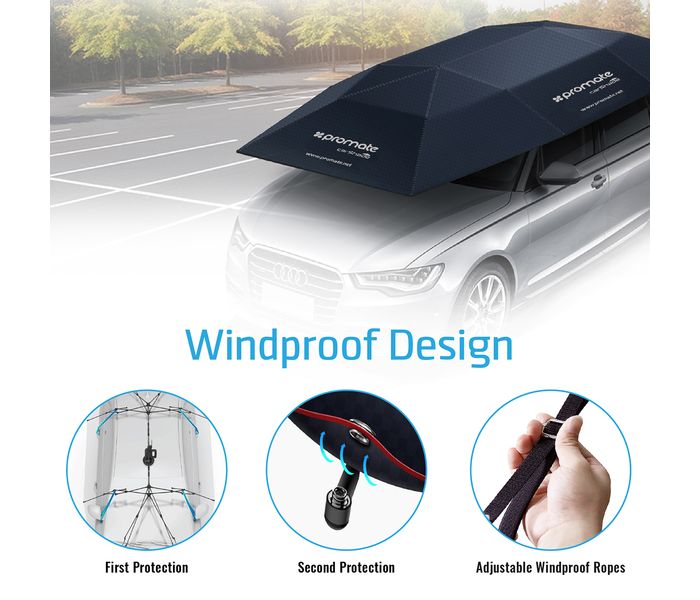 Promate Carshade 4 x 2.1 Meters Automatic Folded Umbrella Shelter Car Cover with Remote Control - Black - Zoom Image 7