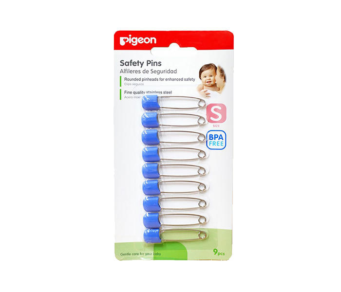 Pigeon N11583527A Small Safety Pins Pack - Silver & Blue, 9 Pieces - Zoom Image