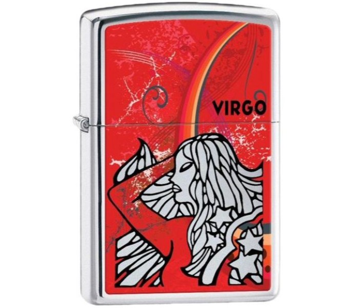 Zippo 24936-000009 Zodiac Virgo Lighter Red and Silver - Zoom Image 2