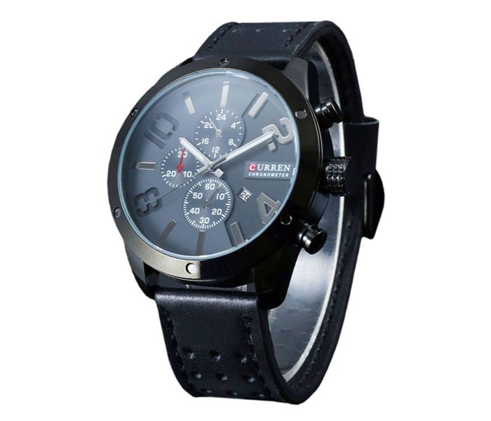 Curren 8243 Quartz Watch For Men Black - Zoom Image 2