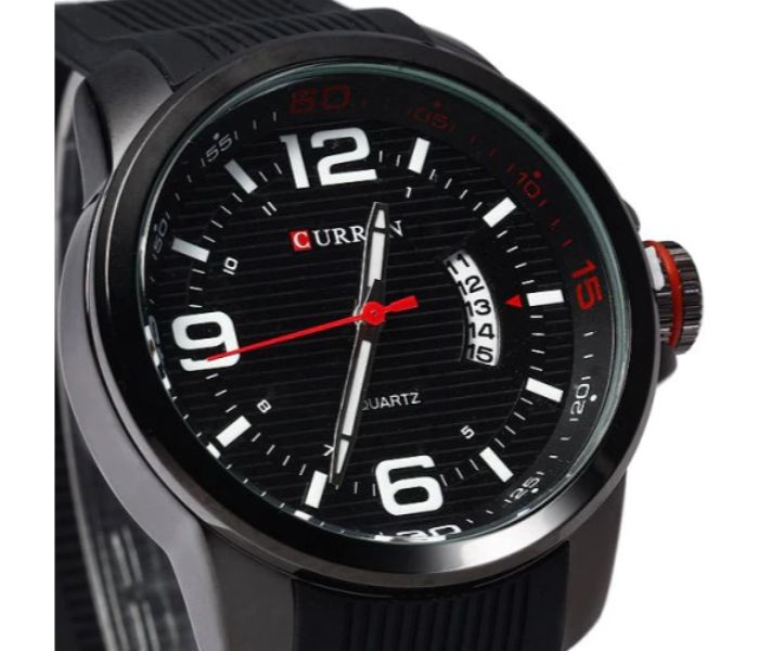 Curren 8174 Analog Quartz Watch For Men Black - Zoom Image 2