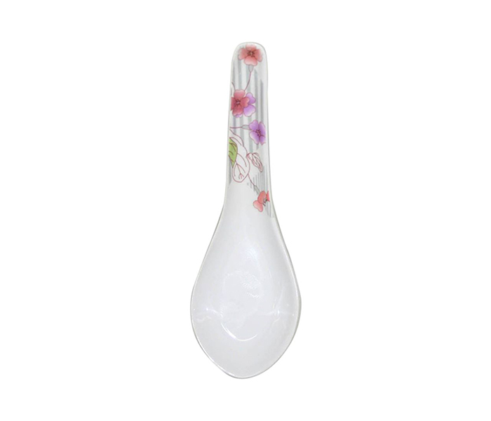 Royalford RF7081 Melamine Ware Sweet Lilac Thai Soup Spoon - White - Zoom Image