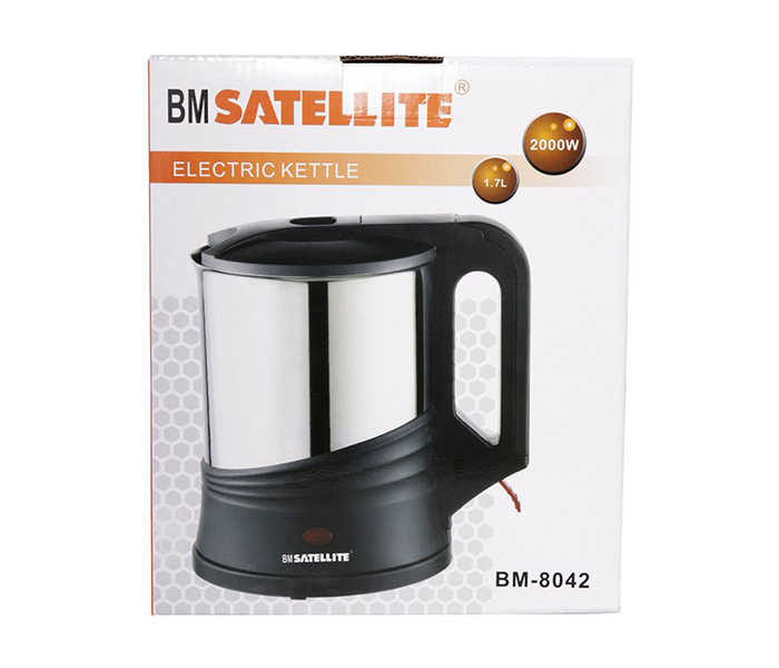 BM Satellite BM-8042 1.8 Litre Stainless Steel Electric Kettle, Silver - Zoom Image 3