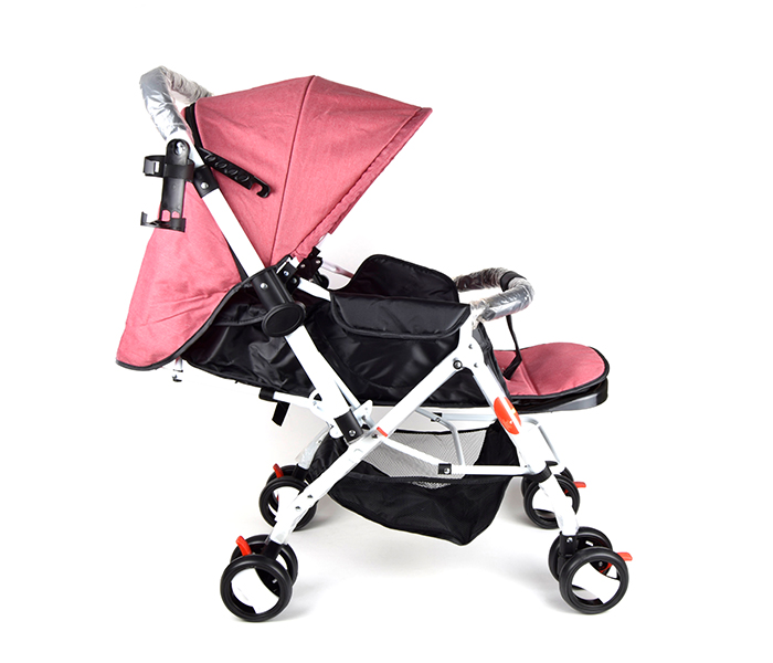 Baby Plus BP8483 Dismountable Cushion Baby Stroller - Pink - Zoom Image 1