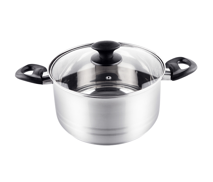 Lamart LTB2212 Leger 4.7L Casserole with Glass Lid, Silver - Zoom Image