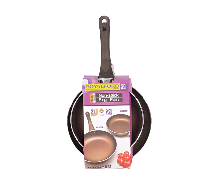 Royalford RF7355 2 Pieces Metal Non-Stick Frypan - Grey - Zoom Image 3