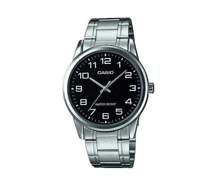 Casio MTP-V001D-1BUDF Mens Analog Watch Black and Silver - Zoom Image