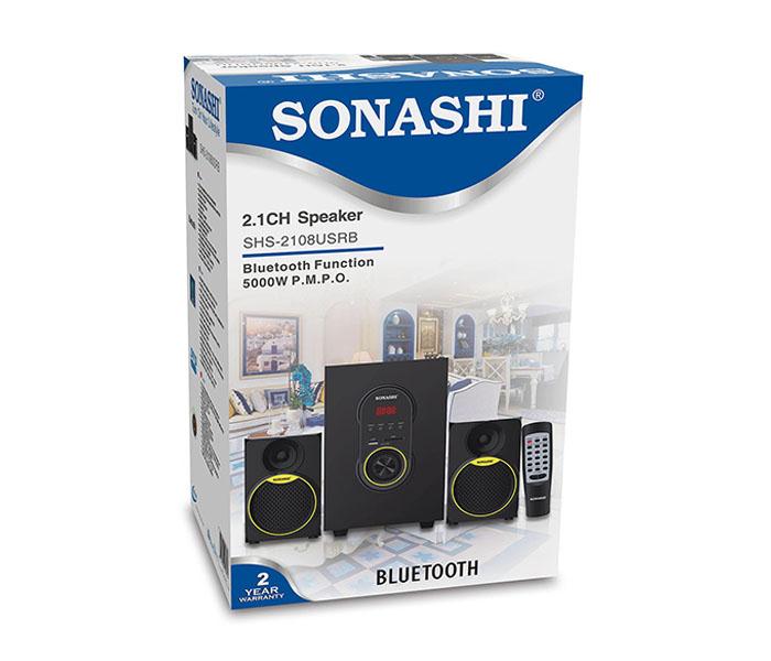 Sonashi SHS-2108USRB 2.1 Channel Bluetooth Speaker with USB, SD Card Slot & FM Radio Function - Zoom Image 4