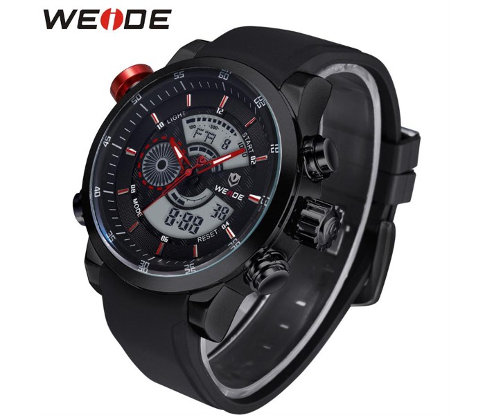 Weide WH 3401PU Mens Analog and Digital Watch Black and Red - Zoom Image 1