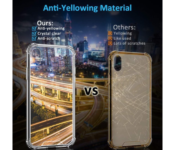 Shockproof Silicone TPU Transparent Back Case For iPhone XS Max SSHT6 Clear - Zoom Image 3