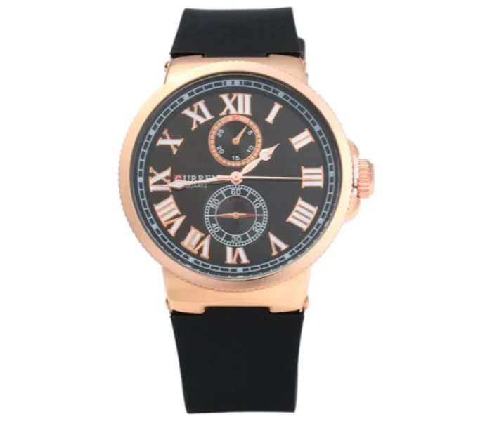 Curren 8160 Quartz Analog Watch For Men Black And Gold - Zoom Image 3