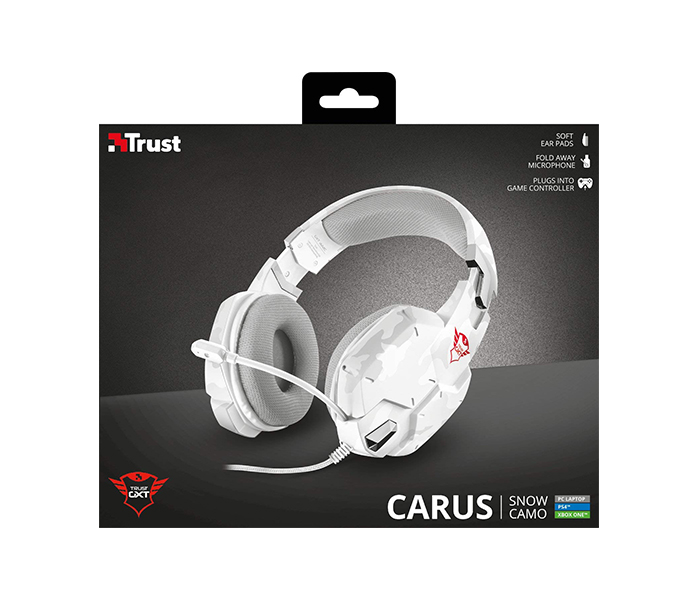 Trust CARUS GXT-322W Gaming Headset for PC, Laptop, PS4 & Xbox One-Switch - Snow Camo - Zoom Image 6