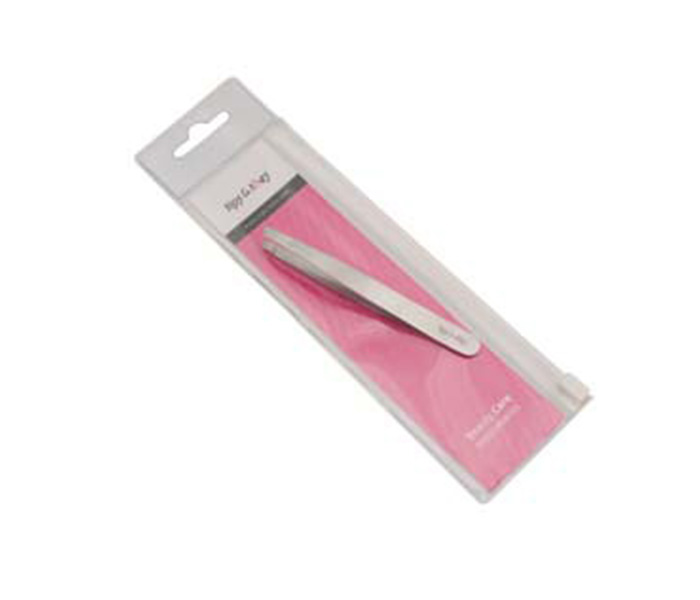 Tips & Toes TT-007 Stainless Steel Slant Tip Eyebrow Tweezer - Sand - Zoom Image 5