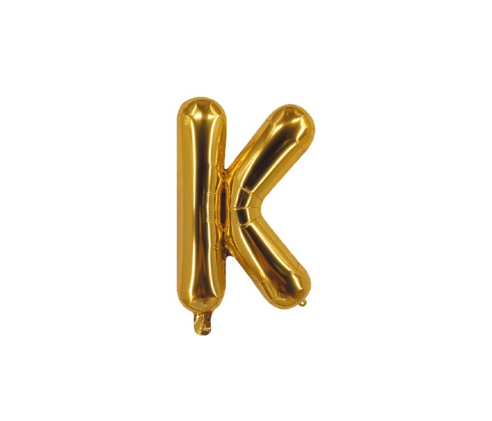 Party Time K-G-803409 Letter K 16 Inch Foil Balloon Gold - Zoom Image