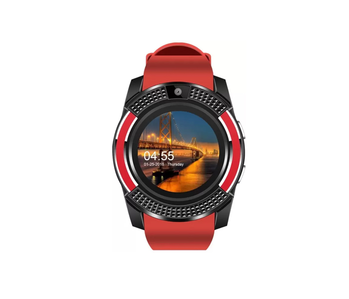 Bingo V8 Bluetooth Smart Watch With Sim And Camera - Red - Zoom Image 3