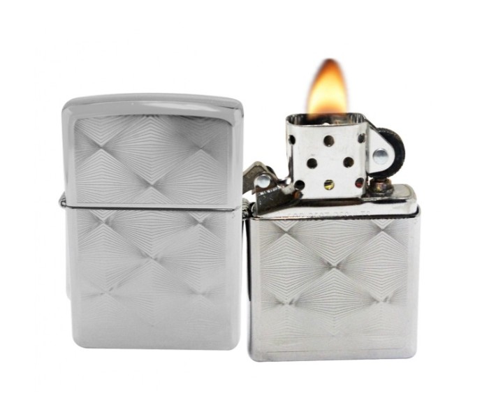 Zippo 28951 Diamond Pattern Lighter Silver - Zoom Image 1