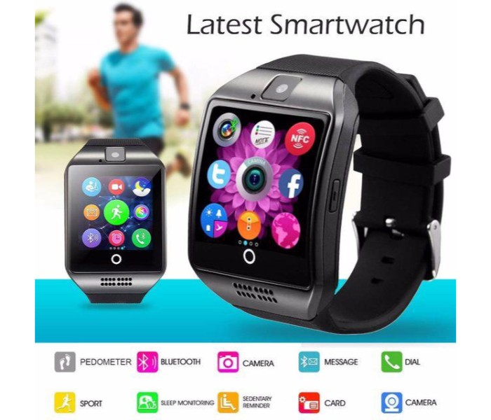 Sporty Bluetooth Smart Watch Phone Supports with Sim Card , Memory Card and Camera Q18 Multicolor - Zoom Image 6