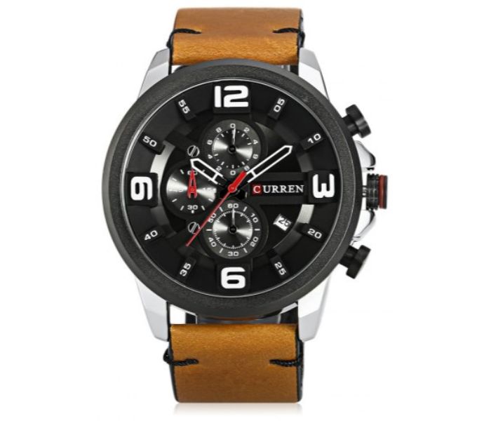 Curren 8288 Chronograph Watch For Men Light Brown - Zoom Image 2