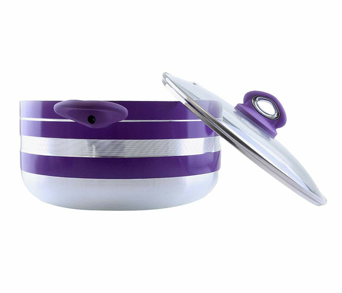 Royalford RF6869 30CM Aluminum Elegant Casserole Dish with Lid - Purple - Zoom Image 2