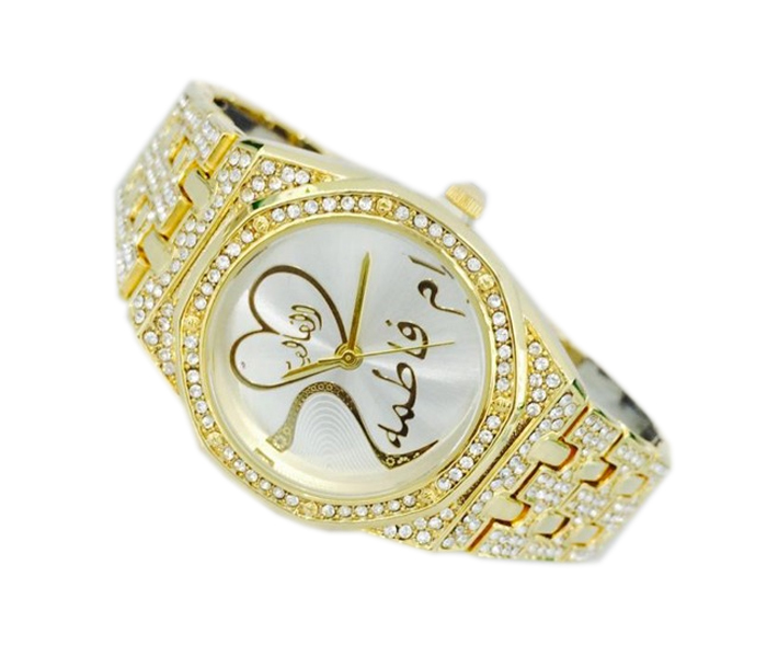 Catwalk CW-185 Genuine quality Fashionable Cz Watch For Women Gold and White - Zoom Image