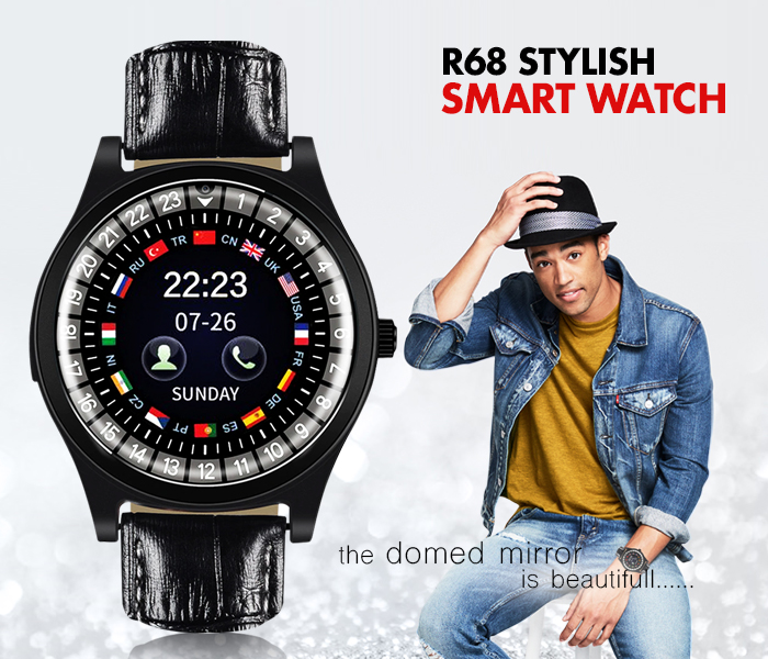 Flli R68 Bluetooth Screen Touch Smart watch - Black - Zoom Image 4