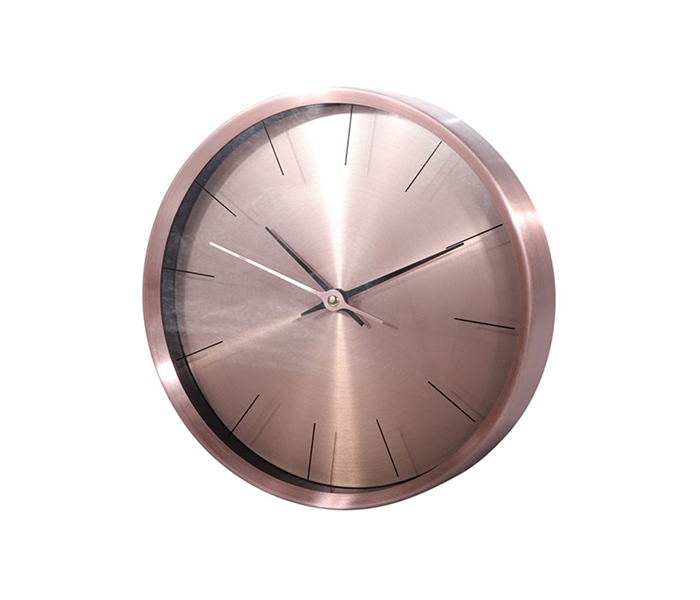 Royalford RF9273 Aluminium Frame Wall Clock - Brown - Zoom Image